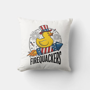 Vuurkwakers Patriottische Eend Vuurwerk Shirt Ontw Kussen
