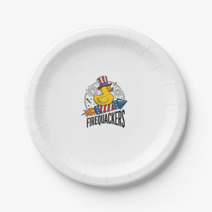 Vuurkwakers Patriottische Eend Vuurwerk Shirt Ontw Papieren Bordje