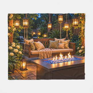 Vuurlicht Tuin Fleece Deken