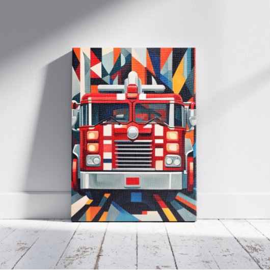 Vuurmachine kubisme canvas Print