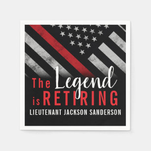 Vuurman van de rode lijn van de brandweer servet