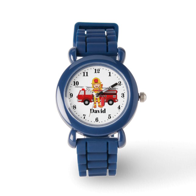 Vuurman voegt naam toe horloge (Voorkant)