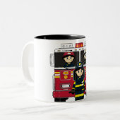 Vuurmannen met Mok van de brandweermotor (Voorkant links)