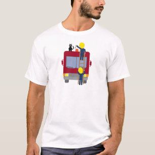 Vuurmannen redden T-shirt kat