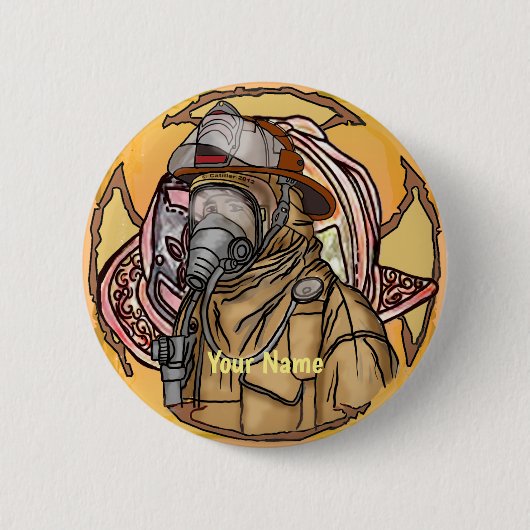 Vuurmiddelmaskerpen Ronde Button 5,7 Cm (Voorkant)
