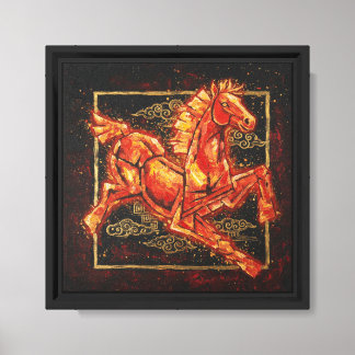 Vuurpaard Canvas Afdruk