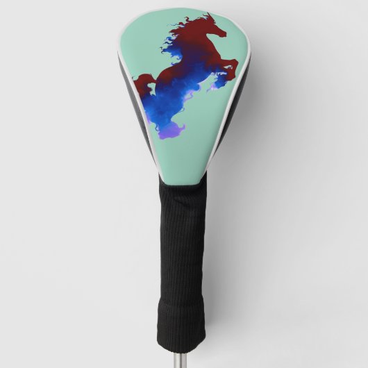 Vuurpaard Golfheadcover (Voorkant)