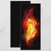 Vuurpacock Veer Feestdagenkaart (Voorkant / Achterkant)