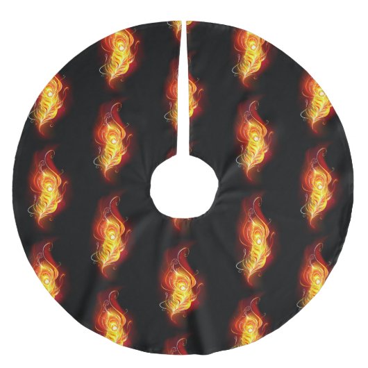 Vuurpacock Veer Kerstboom Rok (Voorkant)