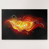 Vuurpacock Veer Legpuzzel (Horizontaal)