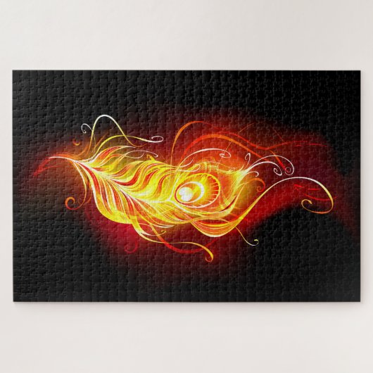 Vuurpacock Veer Legpuzzel (Horizontaal)