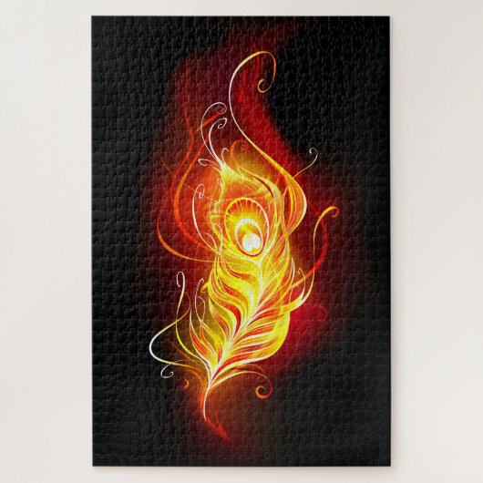 Vuurpacock Veer Legpuzzel (Verticaal)