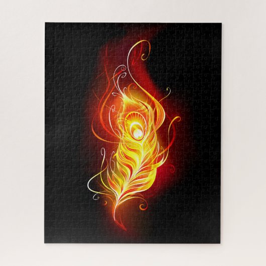 Vuurpacock Veer Legpuzzel (Verticaal)