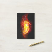 Vuurpacock Veer Post-it® Notes (Op bureau)