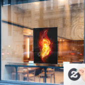 Vuurpacock Veer Raamsticker (Cafe Raam)