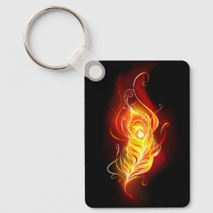 Vuurpacock Veer Sleutelhanger