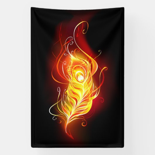 Vuurpacock Veer Spandoek (Verticaal)