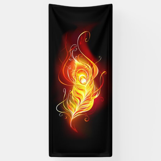 Vuurpacock Veer Spandoek (Verticaal)