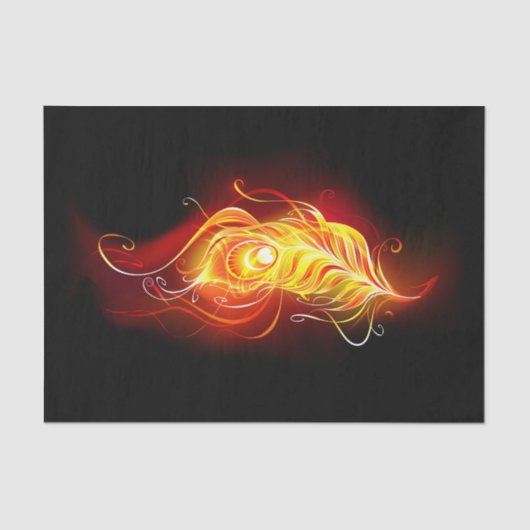 Vuurpacock Veer Tissuepapier (Voorkant)