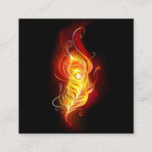 Vuurpacock Veer Vierkante Visitekaartje