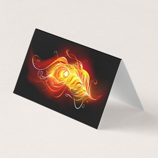 Vuurpacock Veer Visitekaartjes (Achterkant)