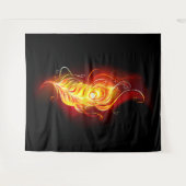 Vuurpacock Veer Wandkleed (Voorkant (horizontaal))