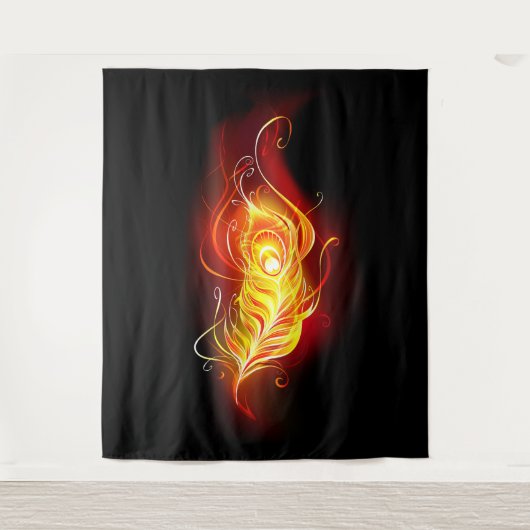 Vuurpacock Veer Wandkleed (Voorkant)