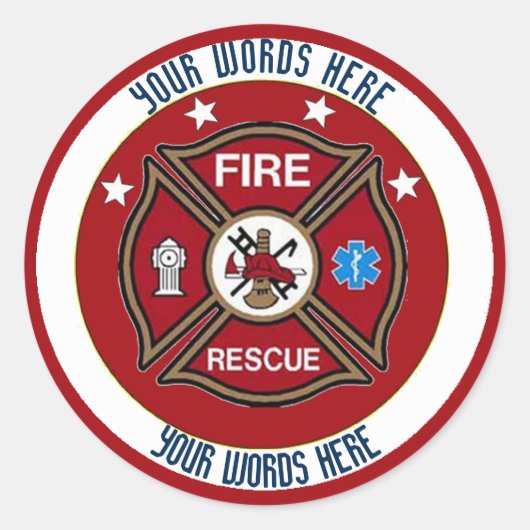 Vuurredding Maltese kruising - Aangepaste Sticker (Voorkant)