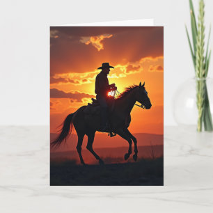 Vuurrit Paard Rijdt Zonnekaart Kaart