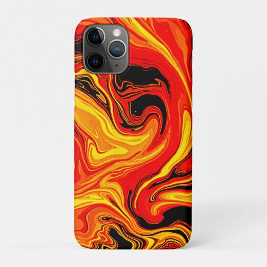 Vuurrode Abstracte Wervelingen van Emotie Case-Mate iPhone Case (Achterkant)