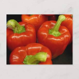 Vuurrode paprika's briefkaart