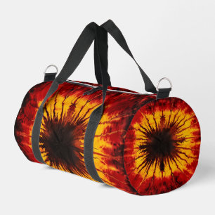 Vuurrode Tie Dye Sportuitrusting Reisbag Plunjezak