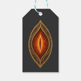 Vuurrode Vuur Oog Donkere Heer Fantasy Embleem Cadeaulabel