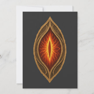 Vuurrode Vuur Oog Donkere Heer Fantasy Embleem Kaart
