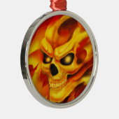 Vuurschedel Metalen Ornament (Rechts)
