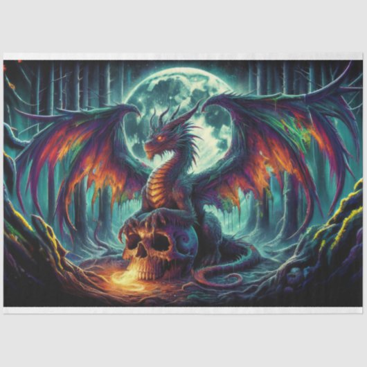 Vuurschedeldraak Tissuepapier (Voorkant)