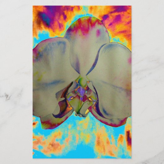 Vuurschilderij, abstract tropisch schilderij briefpapier (Voorkant)