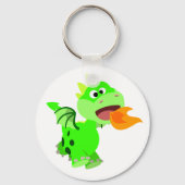 Vuurspitterende Baby draak van de Cartoon van Cute Sleutelhanger (Voorkant)