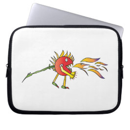 Vuurspuwende laptophoes laptop sleeve