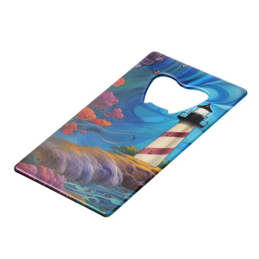 vuursteentje kredietkaart flessenopener (Voorkant Gekanteld)