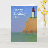 Vuurstofolie Fijne verjaardag Pap Kaart (Gele Bloem)