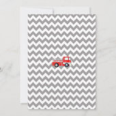 Vuurstofwagen Baby shower Uitnodiging (Achterkant)