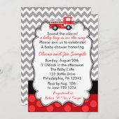 Vuurstofwagen Baby shower Uitnodiging (Voorkant / Achterkant)