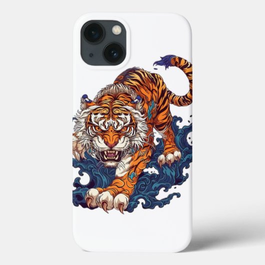 Vuurtijgersprong in krijt Case-Mate iPhone case (Achterkant)
