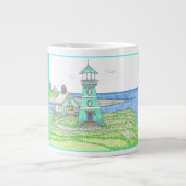 vuurtoren 3; Jumbo-Mok Extra Grote Beker (Voorkant)