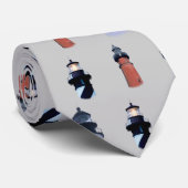 vuurtoren aan de oostkust stropdas (Opgerold)