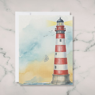 Vuurtoren Aquarel Kust Briefpapier Papier