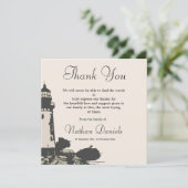 Vuurtoren begrafenis dank u kaarten (Staand voorkant)