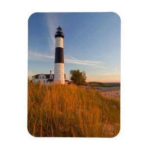 Vuurtoren Big Sable Point aan Lake Michigan 3 Magneet