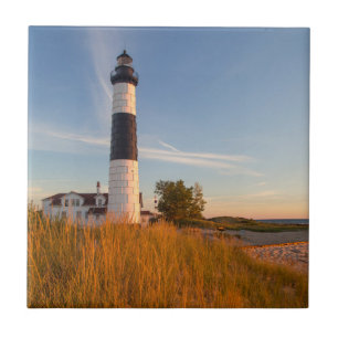 Vuurtoren Big Sable Point aan Lake Michigan 3 Tegeltje